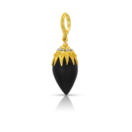 Black Onyx Spider Charm
